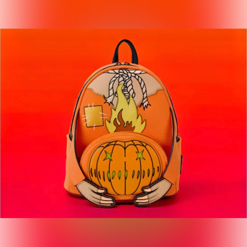 Loungefly Trick 'R' Treat Flaming Head Sam Mini Backpack